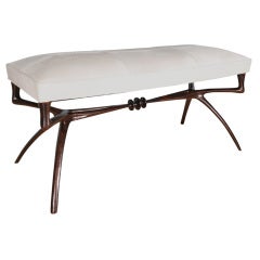 "Atlante" Sculptural Bronze Bench by Alexandre Logé