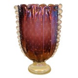 Iridescent Footed Vase by Seguso