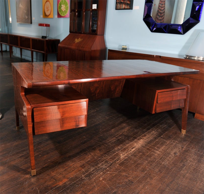 Sculptural Rosewood Desk at 1stdibs