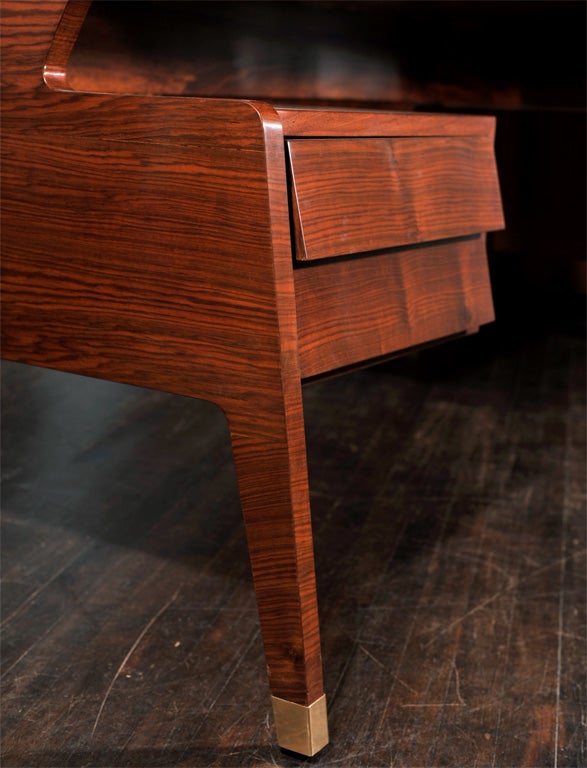 Sculptural Rosewood Desk at 1stdibs