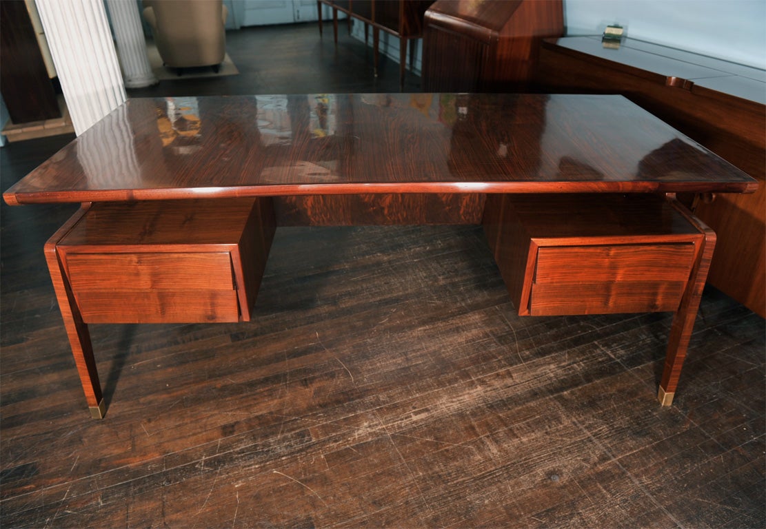 Sculptural Rosewood Desk at 1stdibs