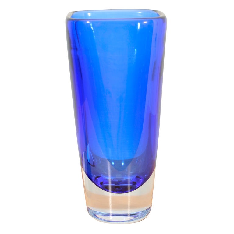 Brilliant Blue Vase by Salviati