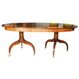 Oval Mahogany dining room table with leaves