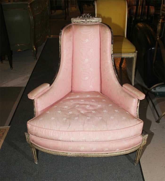 20th Century Painted Louis XVI  Style Corner Chair Attr. Jansen