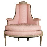 Painted Louis XVI  Style Corner Chair Attr. Jansen