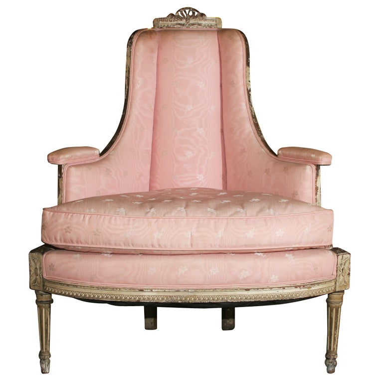 Painted Louis XVI  Style Corner Chair Attr. Jansen