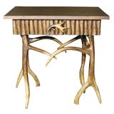 Faux antler side table