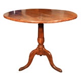 English Rustic 18th Century Yew Wood Tilt-Top Table