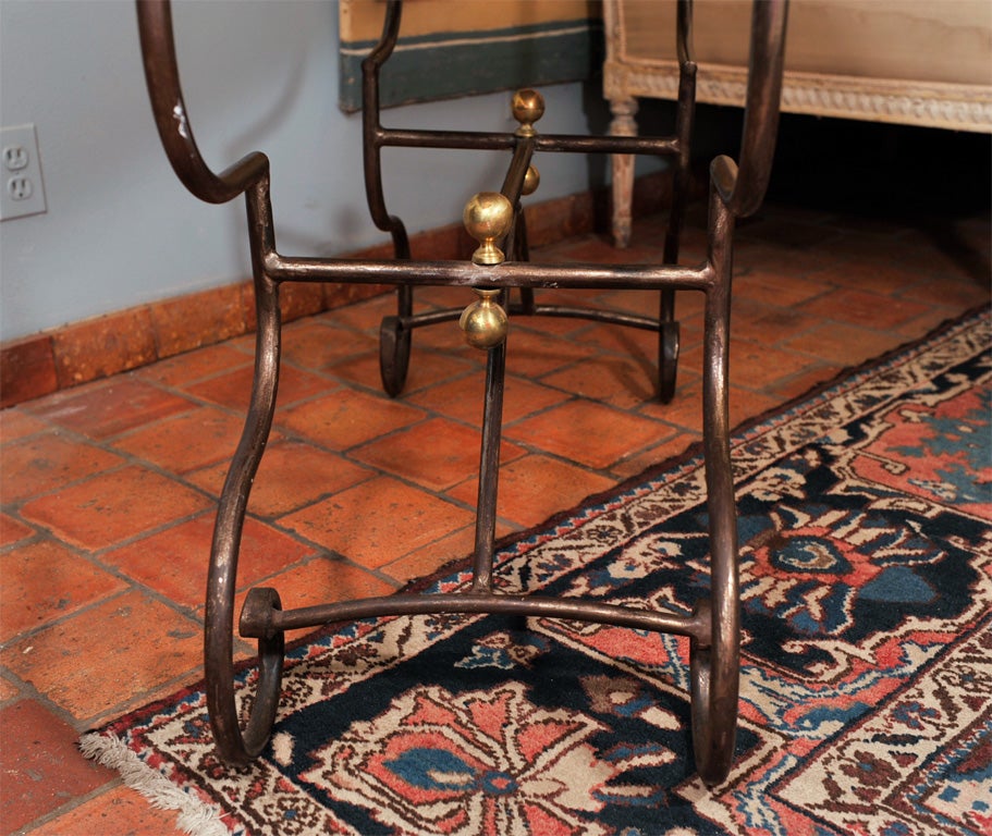 French Wrought Iron Baker's Table in the style of Jansen 5