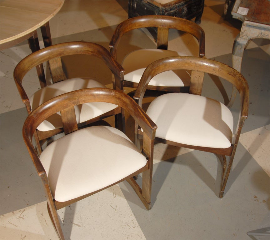 set of four chairs stamped AG registrado
