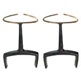 Pair of Cast Iron
Brass Andirons by Donald Deskey Pair of Cast Iron
Brass Andirons by Donald Deskey