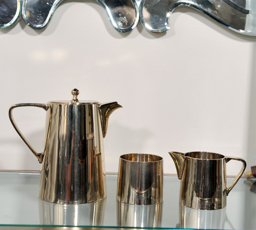 Art Deco Three-Piece Coffee Serving Set For Sale