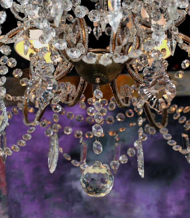 20th Century Venetian Beaded Crystal Chandelier