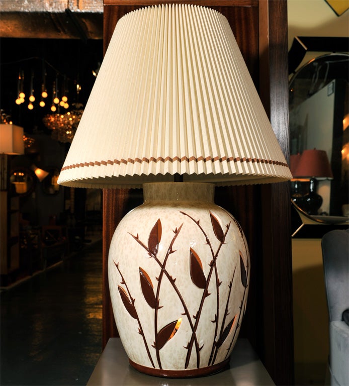 American Pair of Monumental Ceramic Table Lamps For Sale