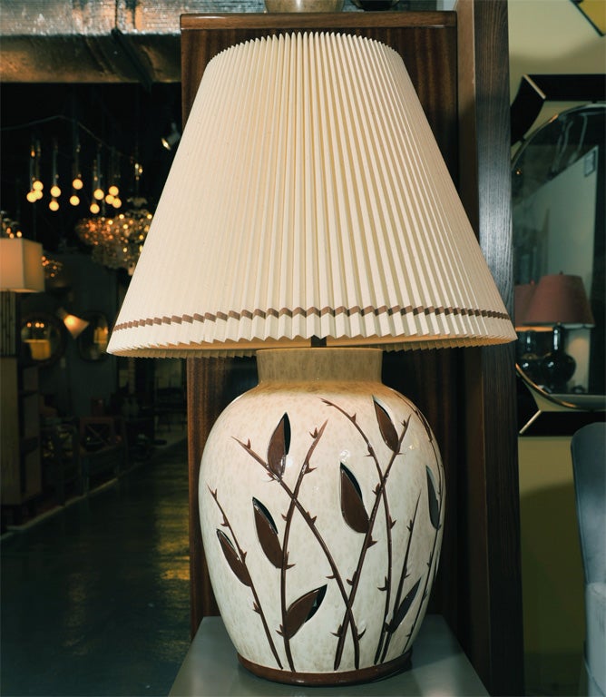 20th Century Pair of Monumental Ceramic Table Lamps For Sale