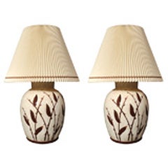 Pair of Monumental Ceramic Table Lamps 10