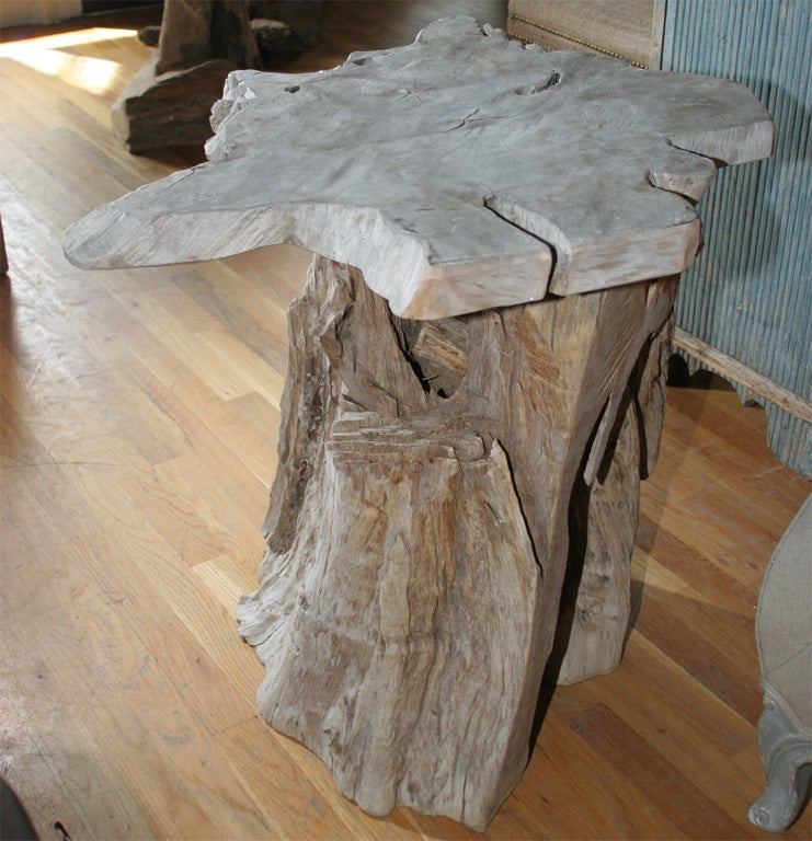 Contemporary Natural Tree Trunk Side Table