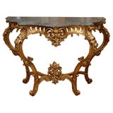 Pr of 19th Century fine Louis XV gilded consoles