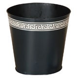 Black “Greek Key” Waste Paper Basket