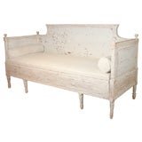Carved wood sofa