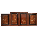 Antique Set of four doors from a Chinese cabinet