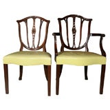 SET OF 8 HEPPLEWHITE STYLE DINING CHAIRS
