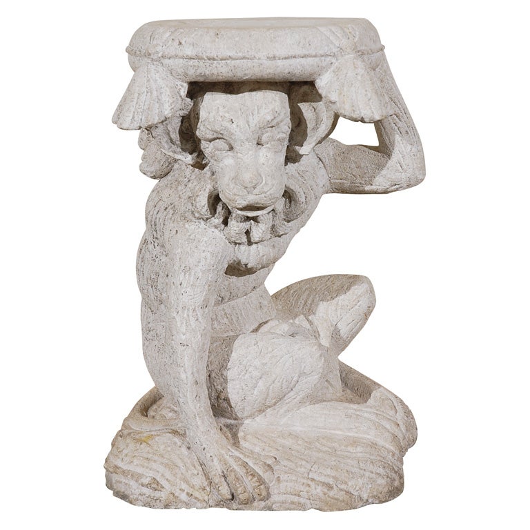 Monkey Garden Stool Ornament at 1stDibs