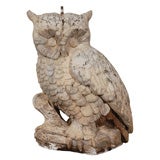 Cast Stone Owl Garden Ornament