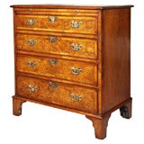 Antique English walnut bachelor
s chest.