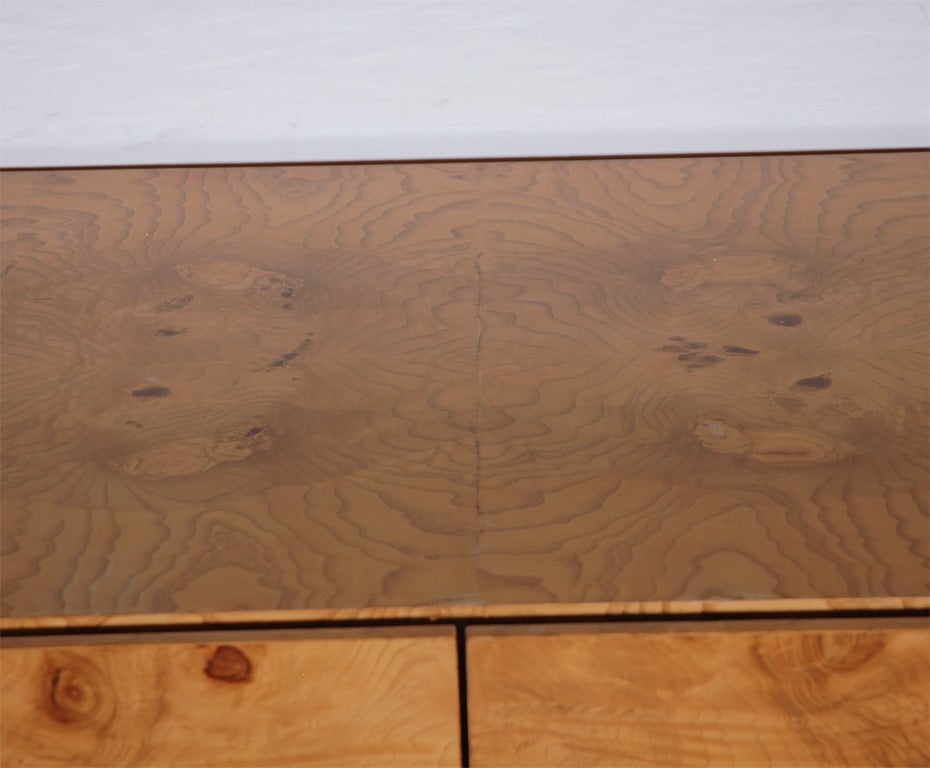 milo baughman burl credenza
