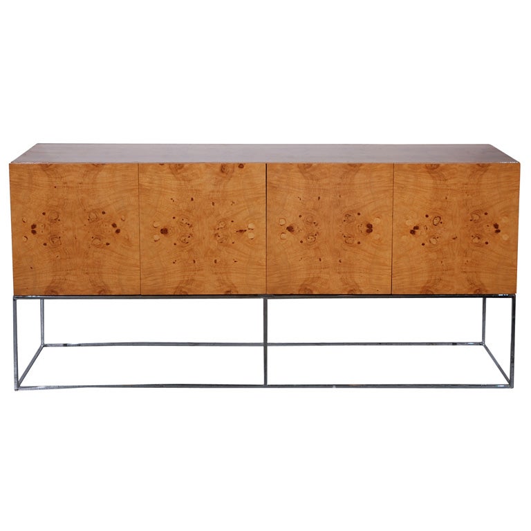 Burl Olivewood Credenza by Milo Baughman