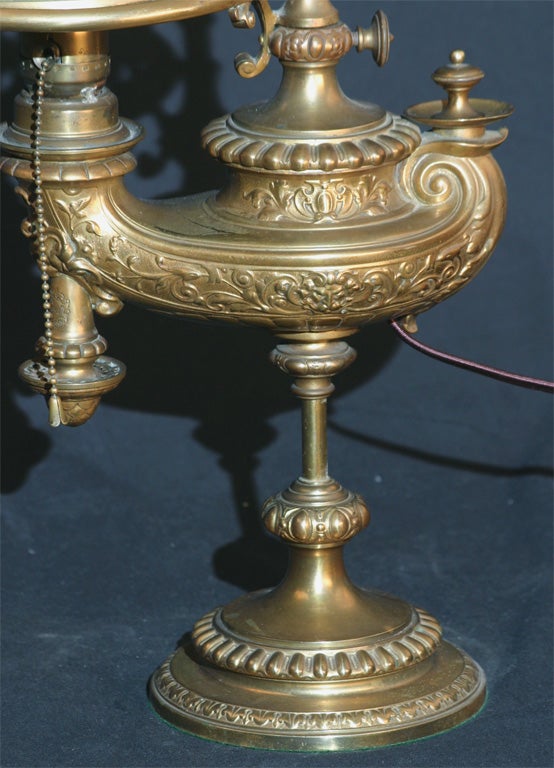Cast Brass Student Lamp For Sale 1