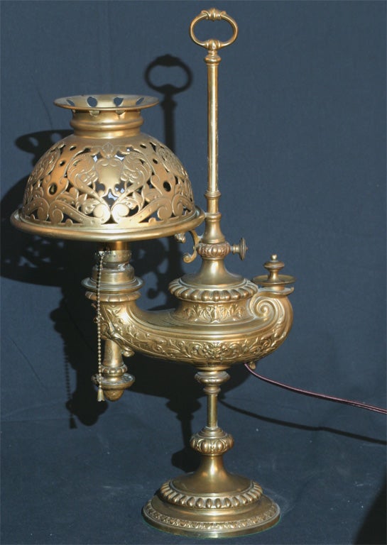 Cast Brass Student Lamp For Sale 2