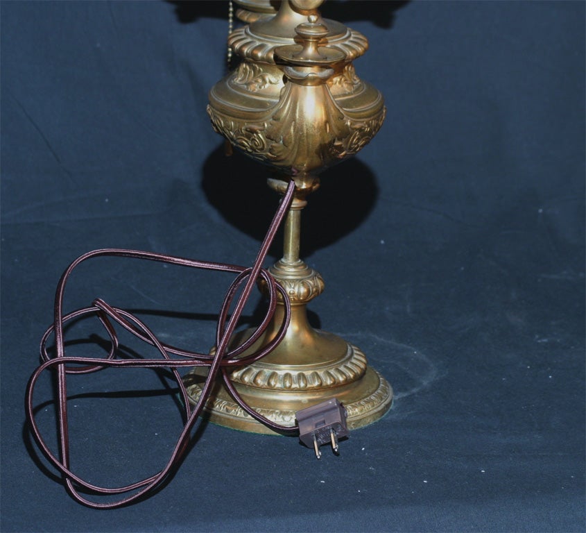 Cast Brass Student Lamp For Sale 6