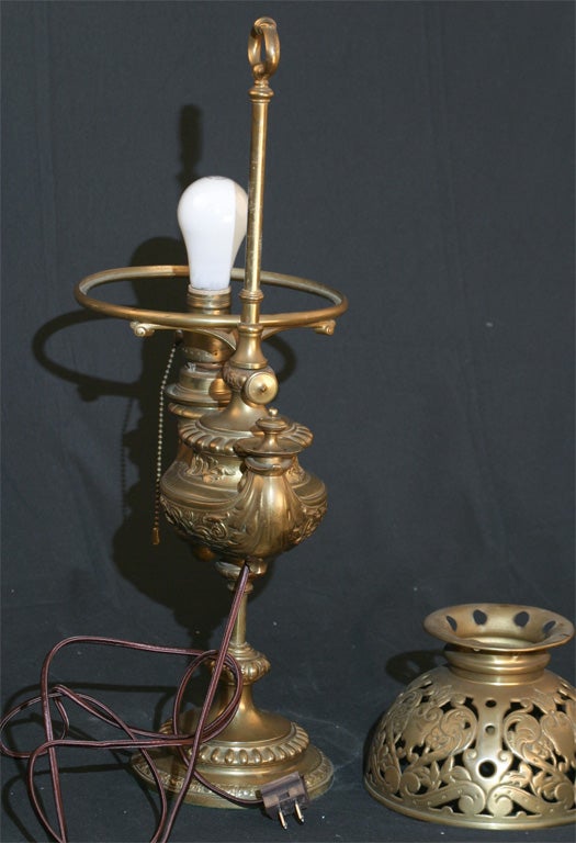 Cast Brass Student Lamp For Sale 7