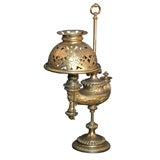 Antique Cast Brass Student Lamp