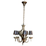 Five Light Cast Brass Chandelier