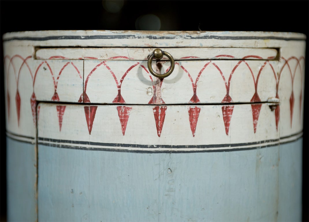 19th Century Pr. Neoclassical Style Hand Painted  Cabinets For Sale