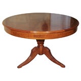Round Burled Walnut Table