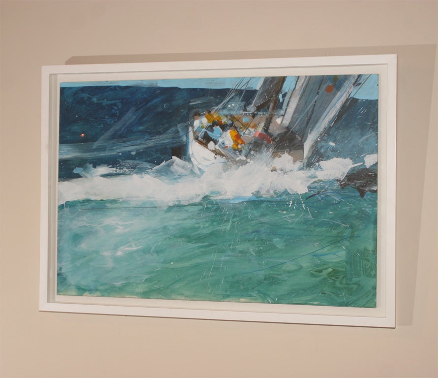 "Regatta Scene" by American artist Vern Broe