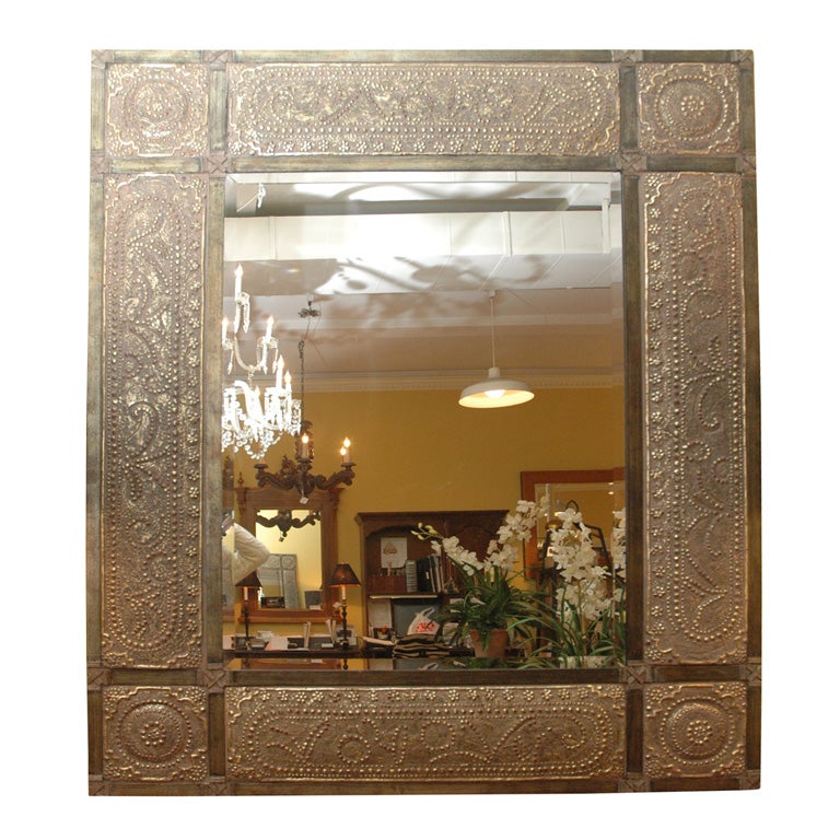 Moroccan Metal Mirror For Sale