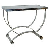 McKAY ART DECO CHROMED METAL SIDE TABLE