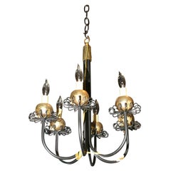 Retro Pair Small Midcentury Fanciful Chandeliers