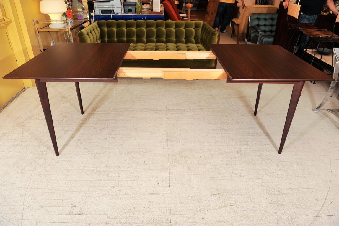Swedish Rosewood Dining Table In Good Condition In New York, NY