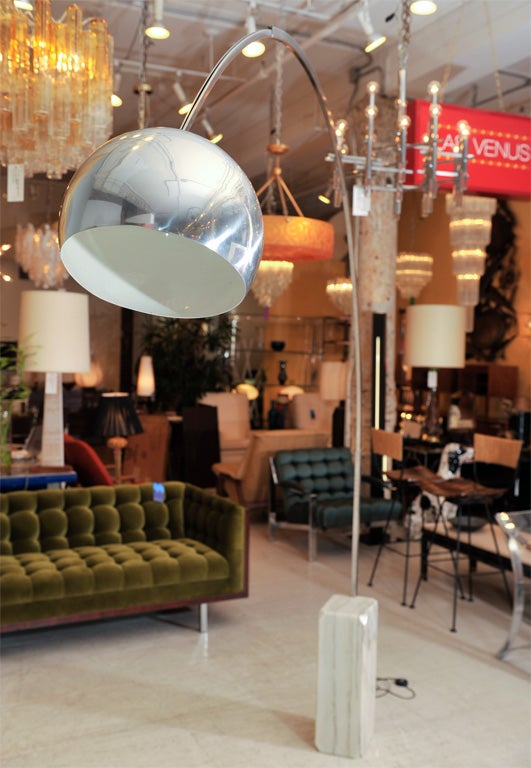 Aluminum Castiglione Arc Lamp
