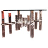 LUCITE BLOCKS COFFEE TABLE BASE