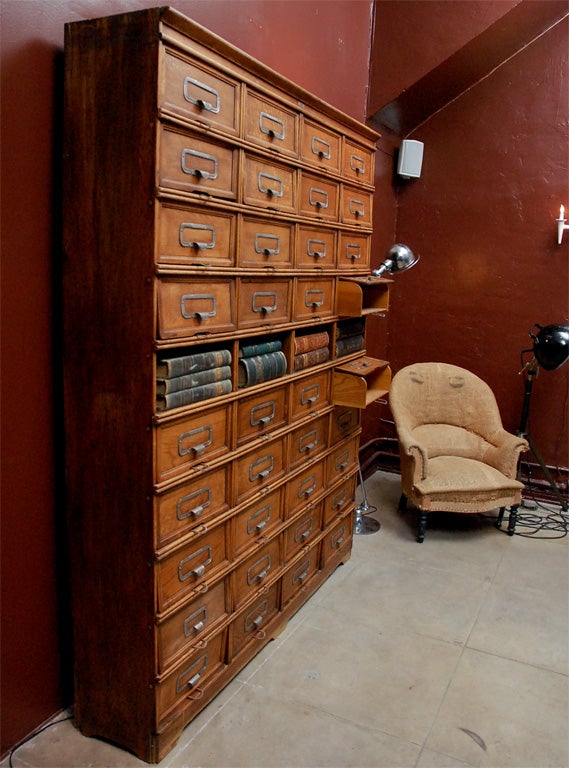 Oak Notary Filing Cabinet