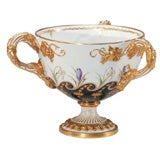 Royal Worcester Art Nouveau Hand Painted Large Loving-Cup/Vase