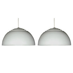 Mid-Century Danish Pair of Pendant Lamps in the Manner of Arne Jacobsen