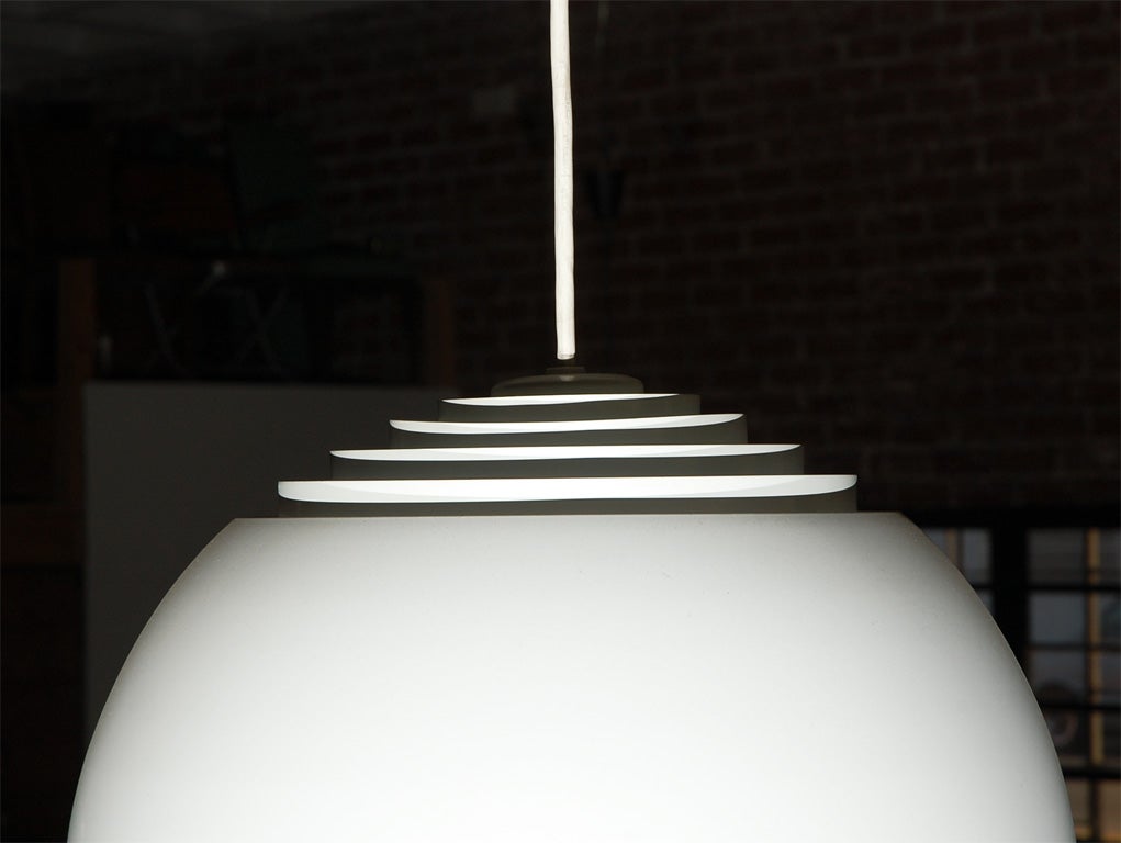 Mid-Century Modern Mid-Century Danish Pair of Pendant Lamps in the Manner of Arne Jacobsen